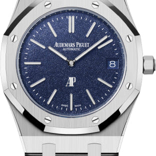 Audemars Piguet Royal Oak "Jumbo" 39mm Extra-Thin White Gold Grainy Blue Dial - 16202BC.OO.1240BC.02