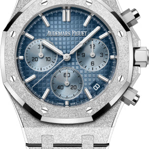 Audemars Piguet Royal Oak 41mm  Chronograph Frosted White Gold Blue Dial - 26240BC.GG.1324BC.02