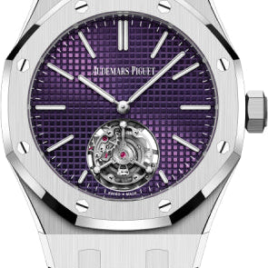 Audemars Piguet Royal Oak 37mm Flying Tourbillion Extra-Thin  "50th Anniversary" Stainless Steel Plum Dial - 26660ST.OO.1356ST.01