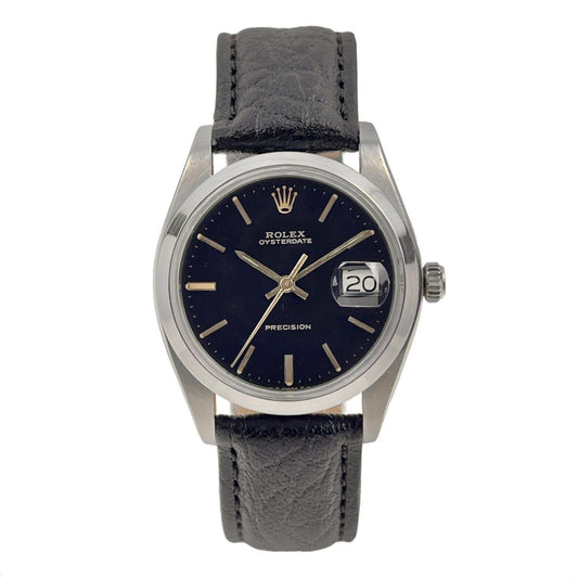 Rolex Men’s Oysterdate 34mm OysterDate Precision Vintage Manual Steel Watch
