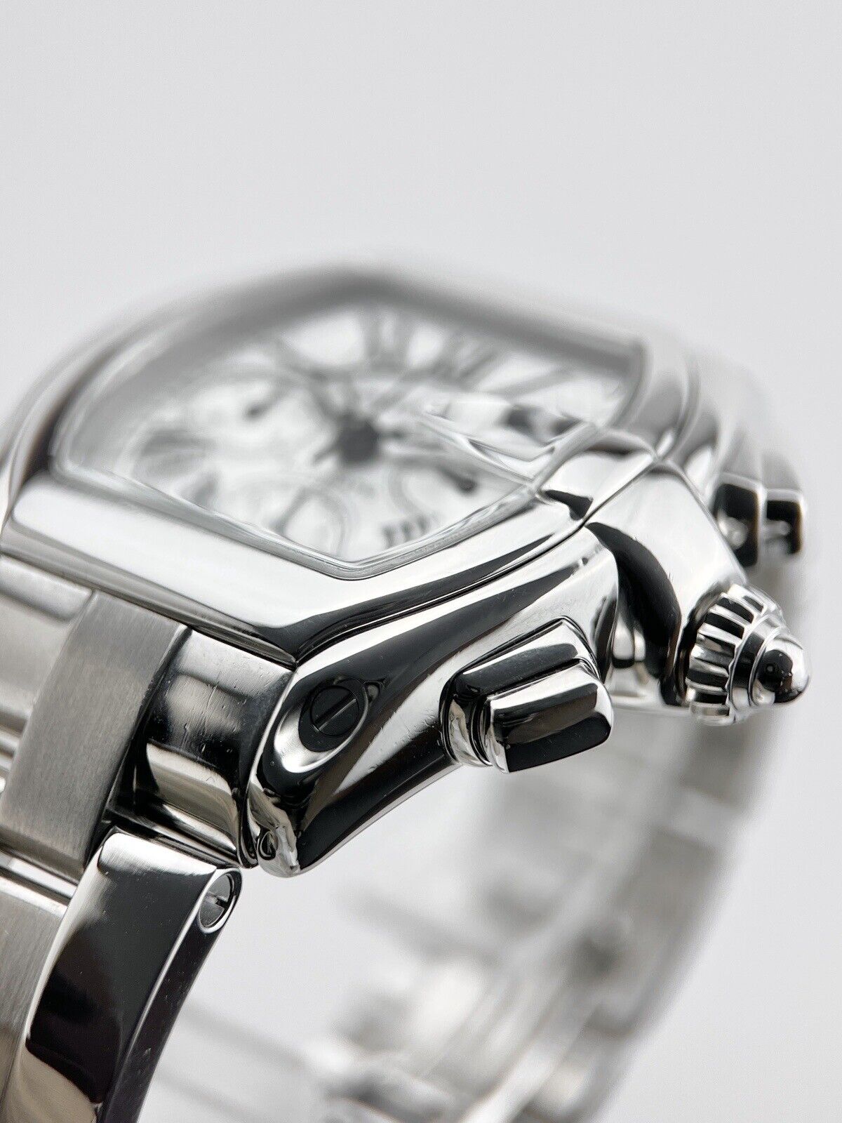 Cartier Roadster Chronograph Watch 43mm Automatic Silver Dial Ref-2618