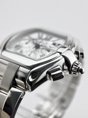Cartier Roadster Chronograph Watch 43mm Automatic Silver Dial Ref-2618