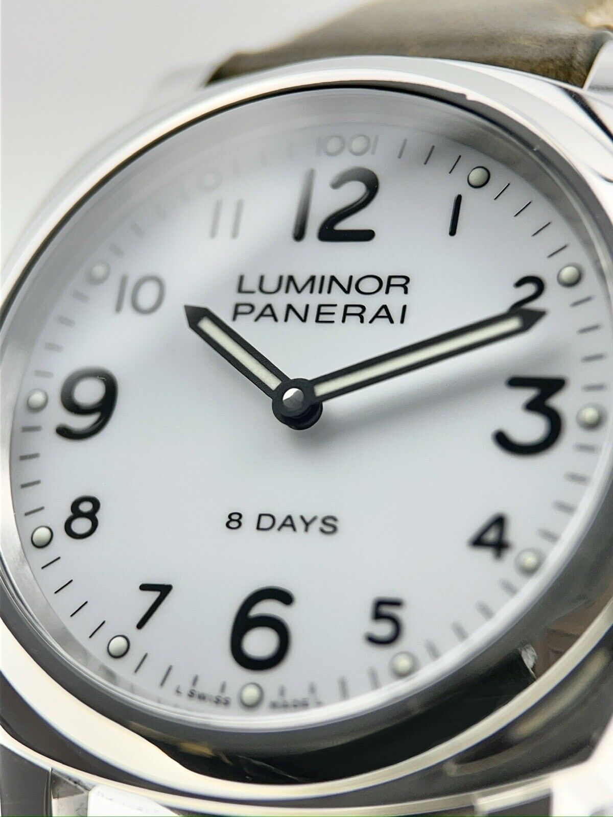 Panerai Luminor Base 8 Days Stainless Steel White 44mm Manual Wind Men’s Watch