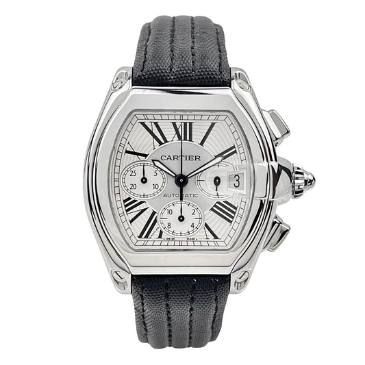 Cartier Roadster Chronograph Automatic 43mm Silver Dial 2618 Mens Watch