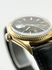 Rolex President Ref. 1803 Day Date 36mm Automatic Matte Black Dial 18k Gold
