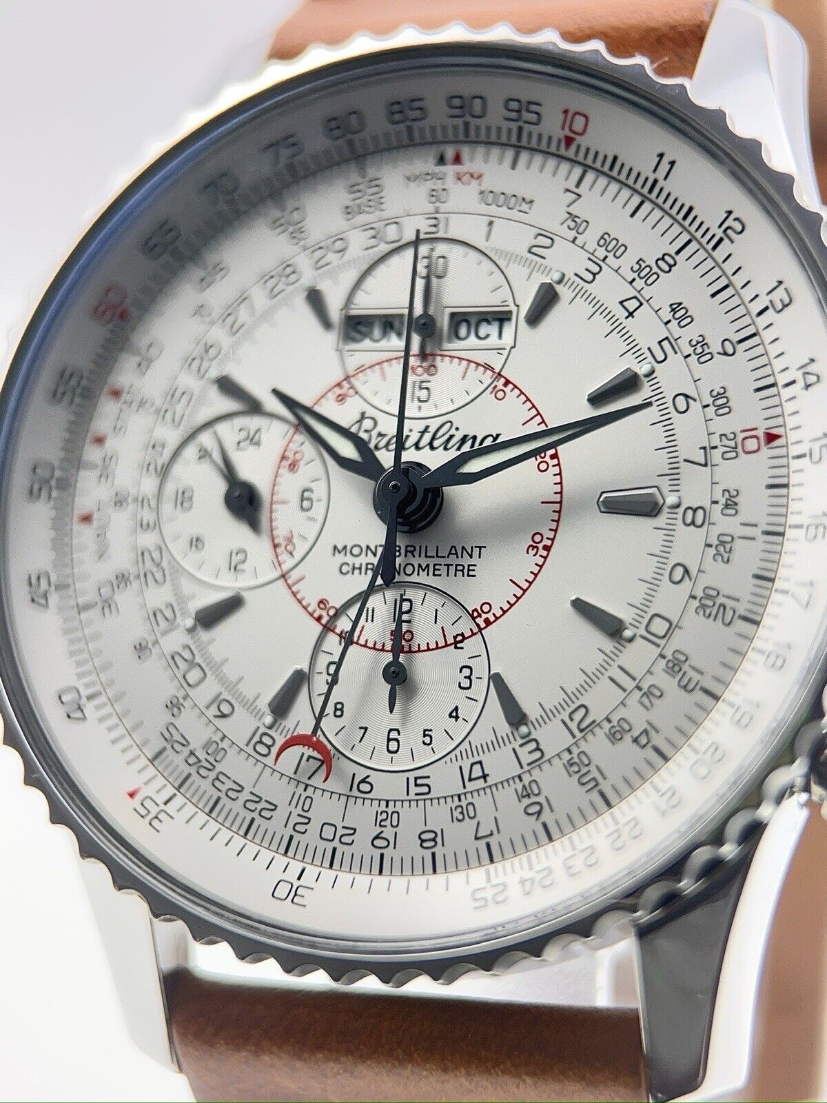 Breitling Montbrillant Datora Stainless Steel White 43mm Automatic Men’s Watch