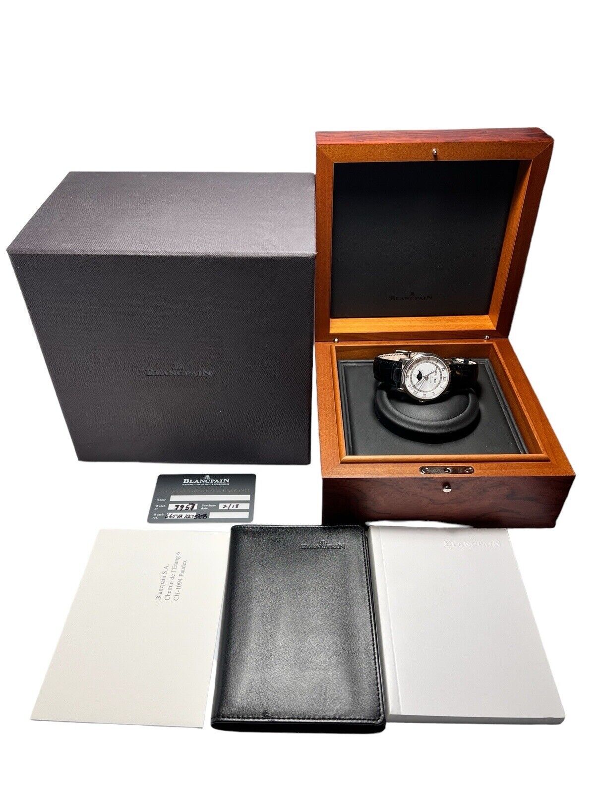 Blancpain Villeret Stainless Steel White 40mm Automatic Mens Watch 6654A - B/P