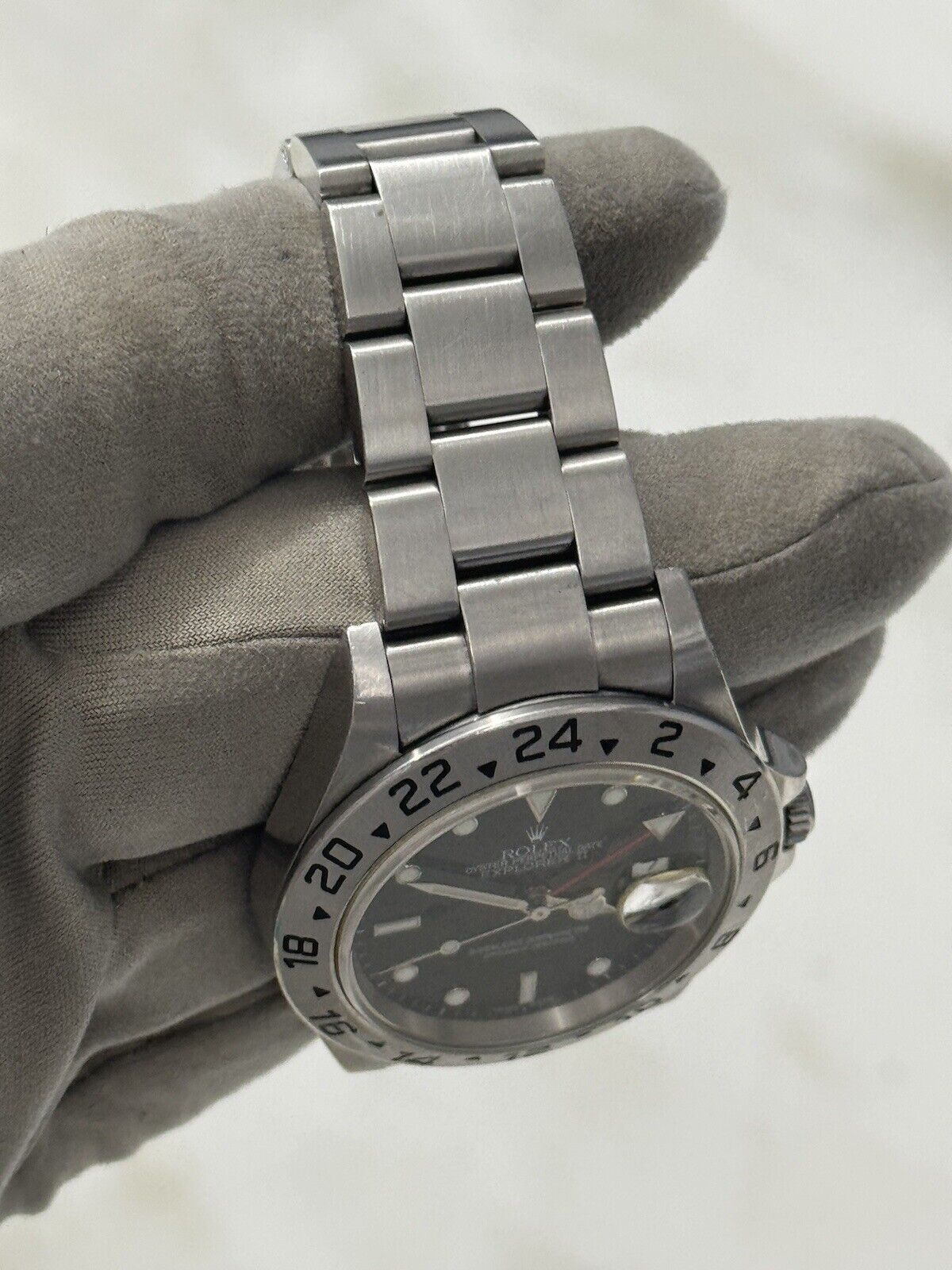 Rolex Explorer II Stainless Steel 16570 Black Dial Watch