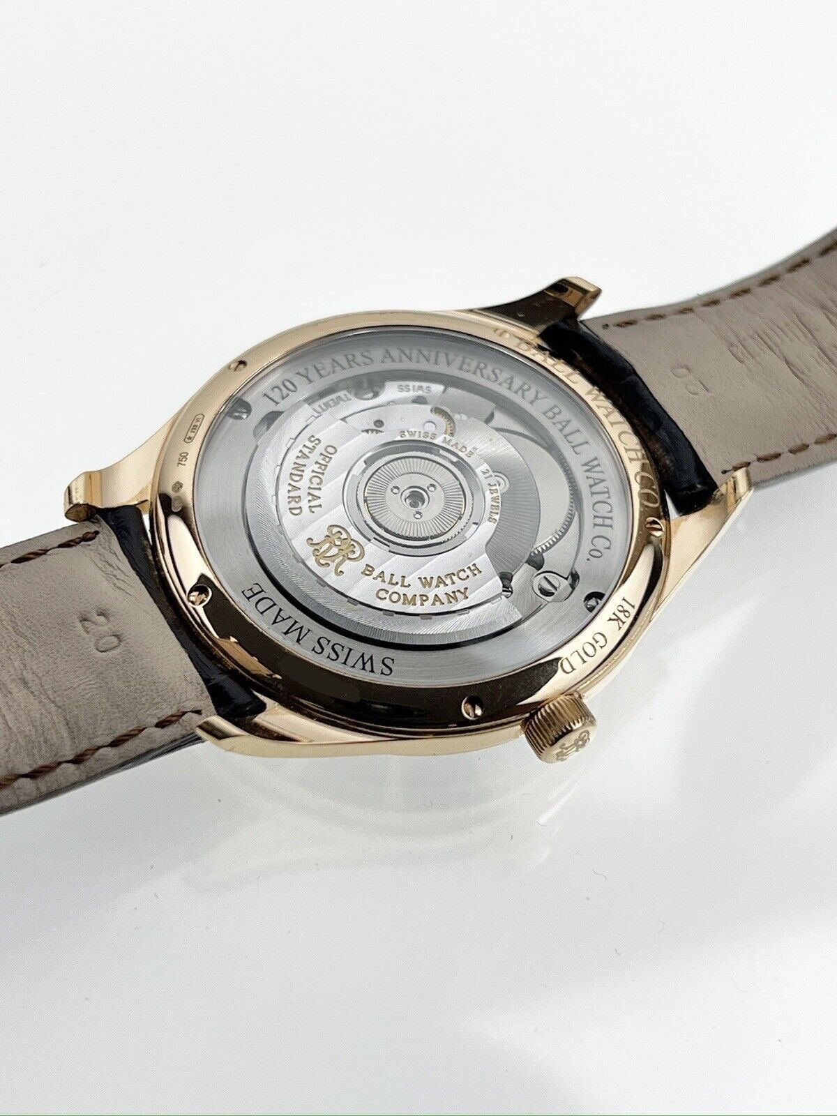 Ball Watch Trainmaster Automatic 40mm Gray Dial 18k Rose Gold NM2888D
