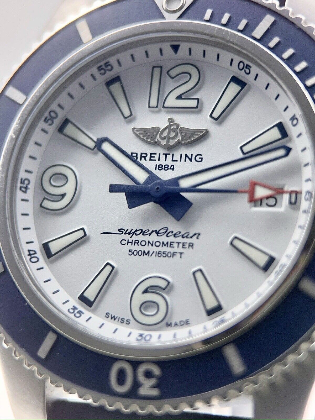 Breitling Superocean Stainless Steel Blue  42mm Automatic Men’s Watch A17366