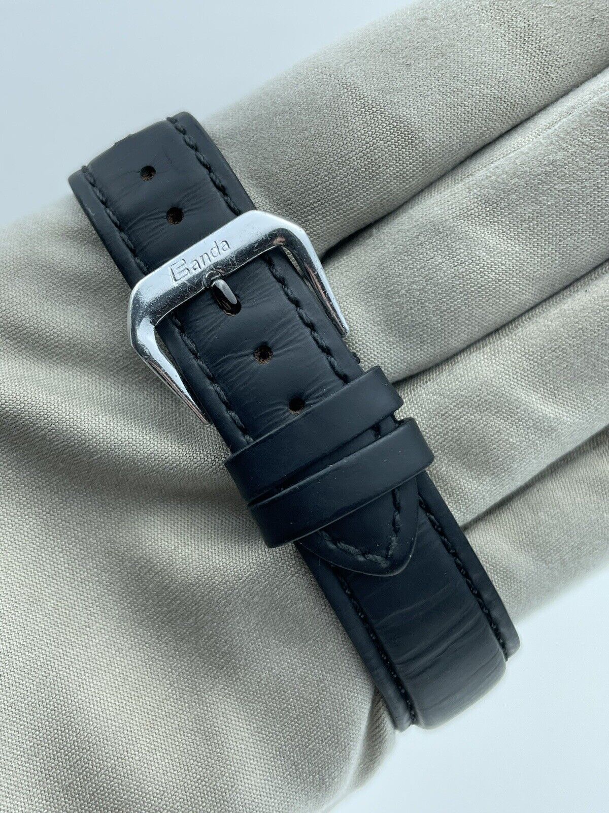BVLGARI Via De Condotti Carbon Gold Automatic Black Leather Watch