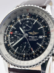 2019 Breitling Navitimer World Men's Black Dial Watch A24322 - Box And Papers