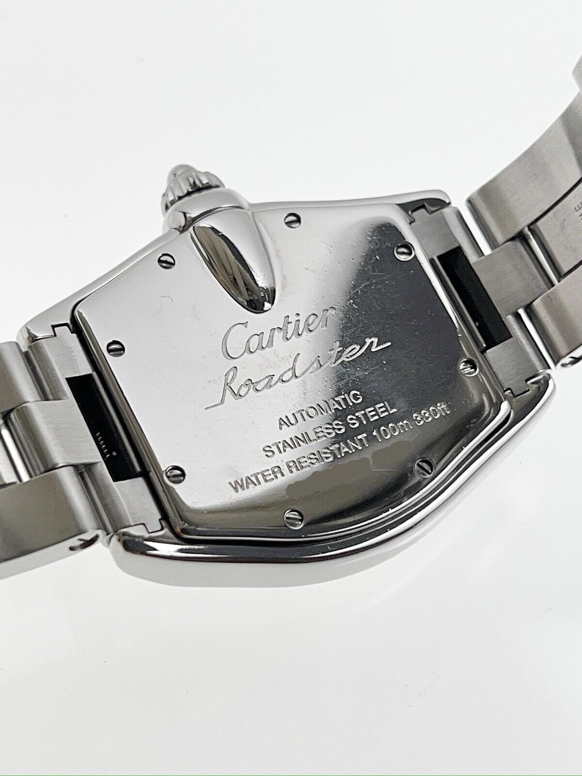 Cartier Roadster Stainless Steel 37mm Automatic Men’s Watch 2510 AM Diamonds