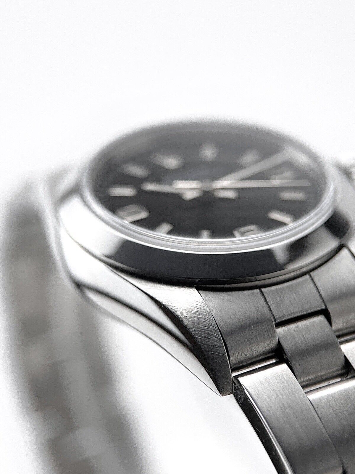 Rolex Oyster Perpetual 76080 Stainless Steel 24mm Watch Black Dial Automatic