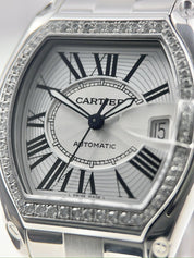 Cartier Roadster Stainless Steel 37mm Automatic Men’s Watch 2510 AM Diamonds