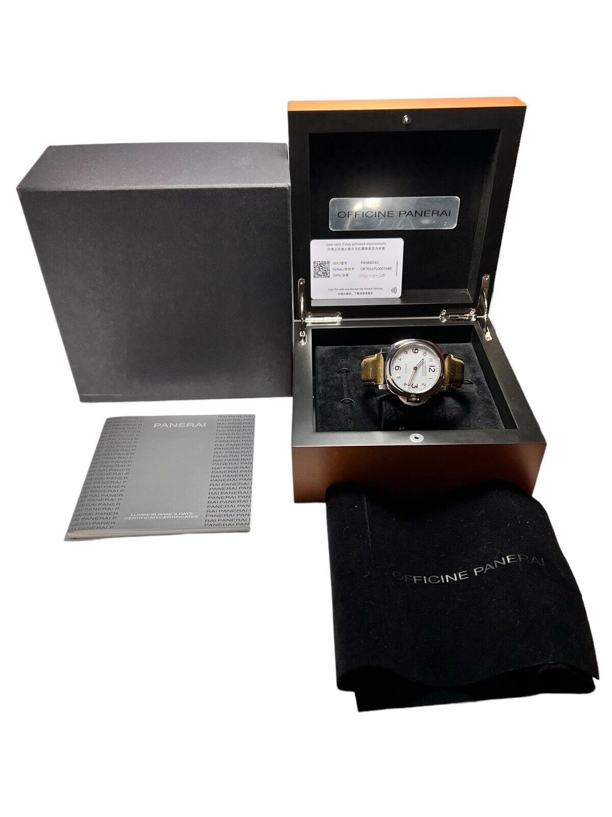 Panerai Luminor Base 8 Days Stainless Steel White 44mm Manual Wind Men’s Watch