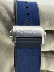 Montblac 1858 GMT Steel & Titanium Blue 42mm Automatic Men’s Watch 1858
