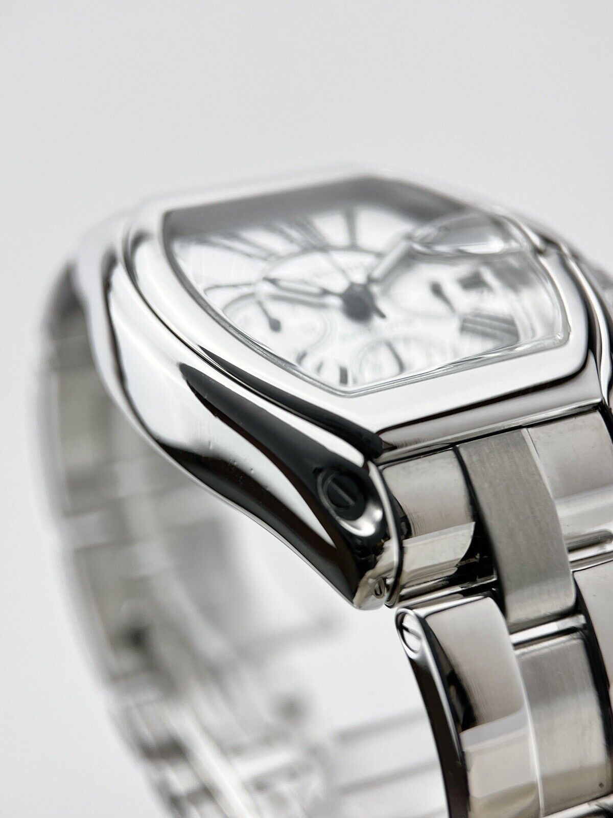 Cartier Roadster Chronograph Watch 43mm Automatic Silver Dial Ref-2618