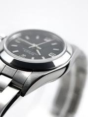 Rolex Oyster Perpetual 76080 Stainless Steel 24mm Watch Black Dial Automatic
