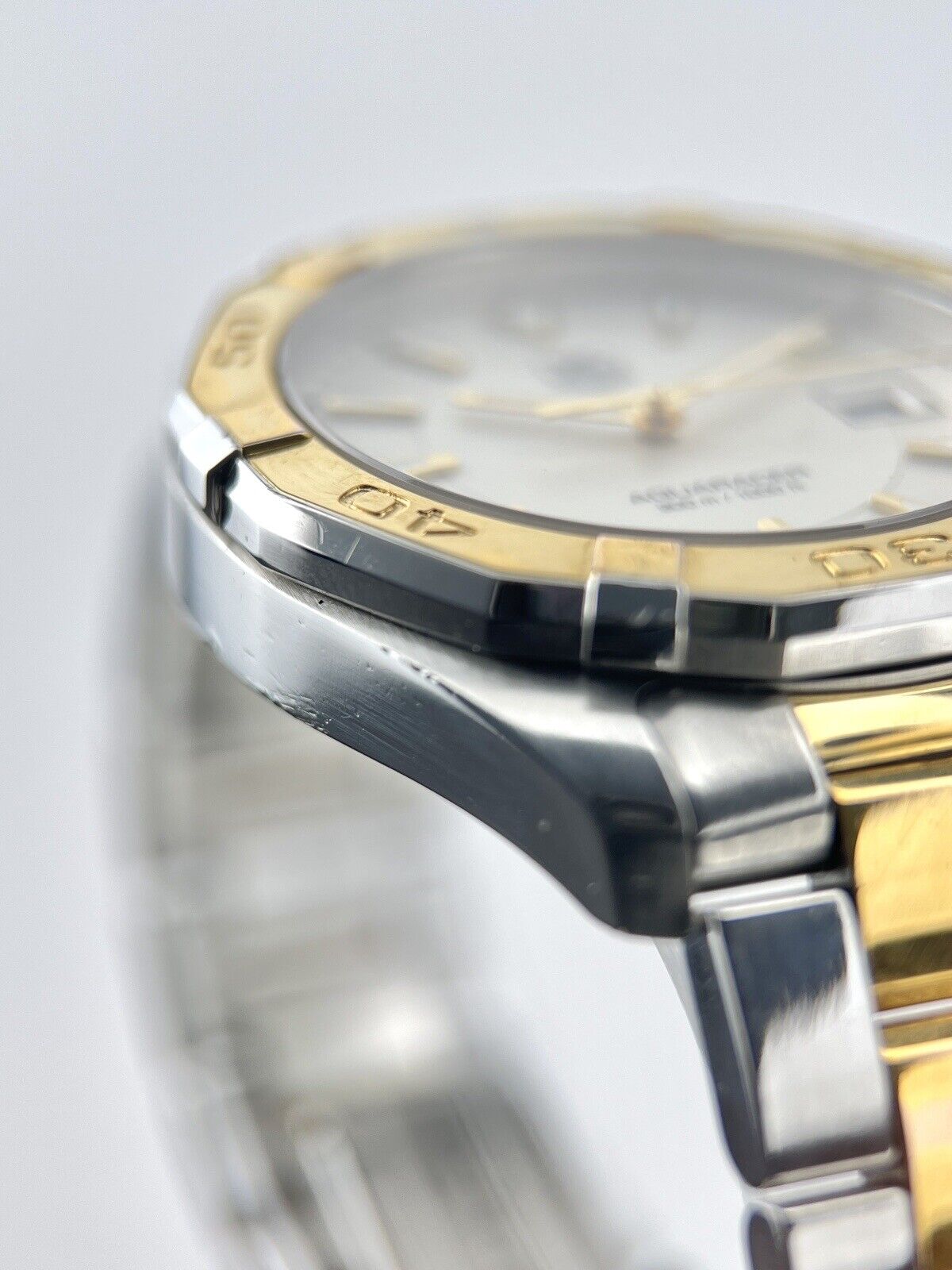 Men's Tag Heuer Quartz Aquaracer Swiss 300m 2-Tone Watch Model WAY1120