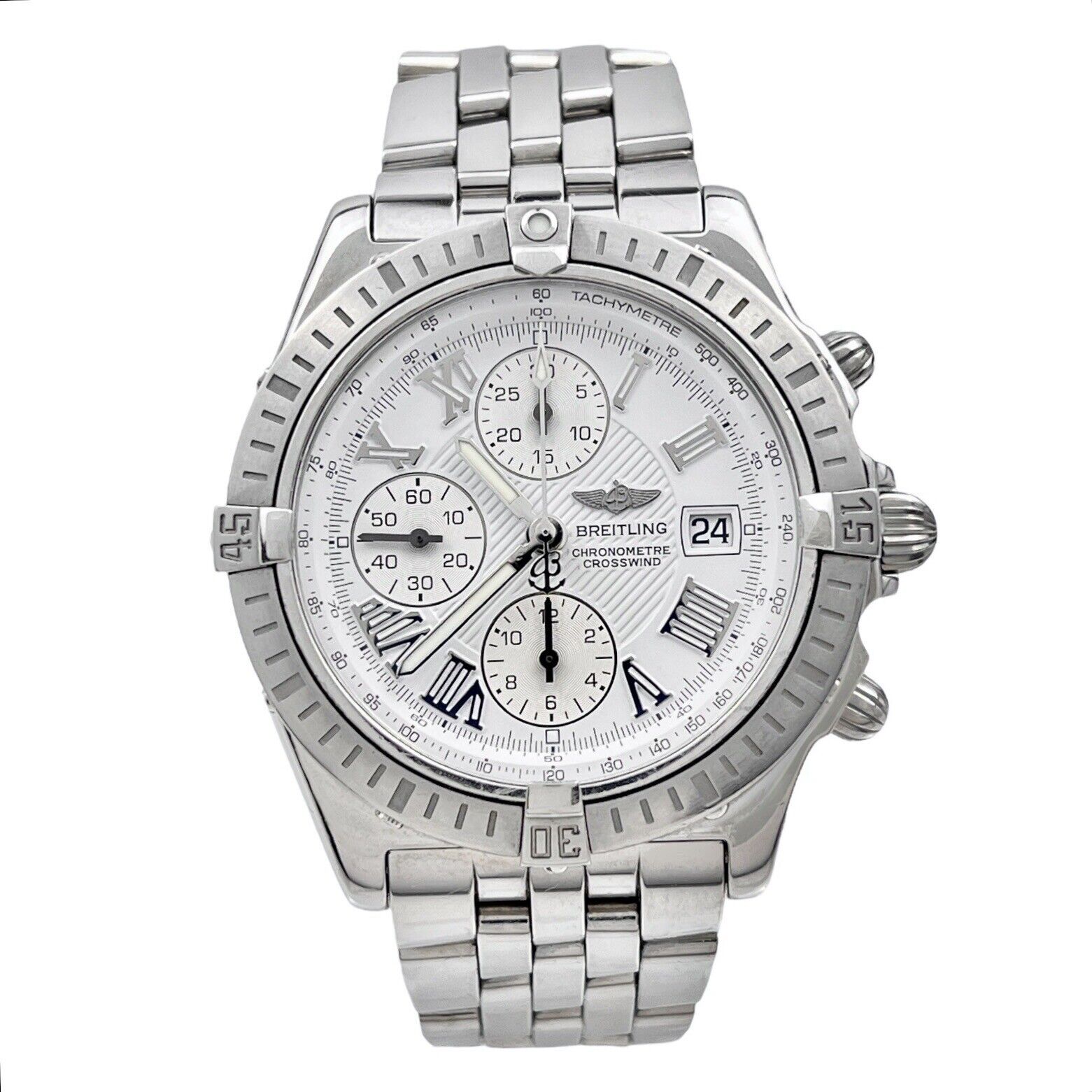 Breitling Crosswind Chronograph Automatic 43mm White Dial A13355 - Watch Only