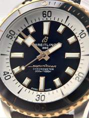 Breitling Superocean 42mm Two Tone Automatic U17375 Stainless And Rose Gold