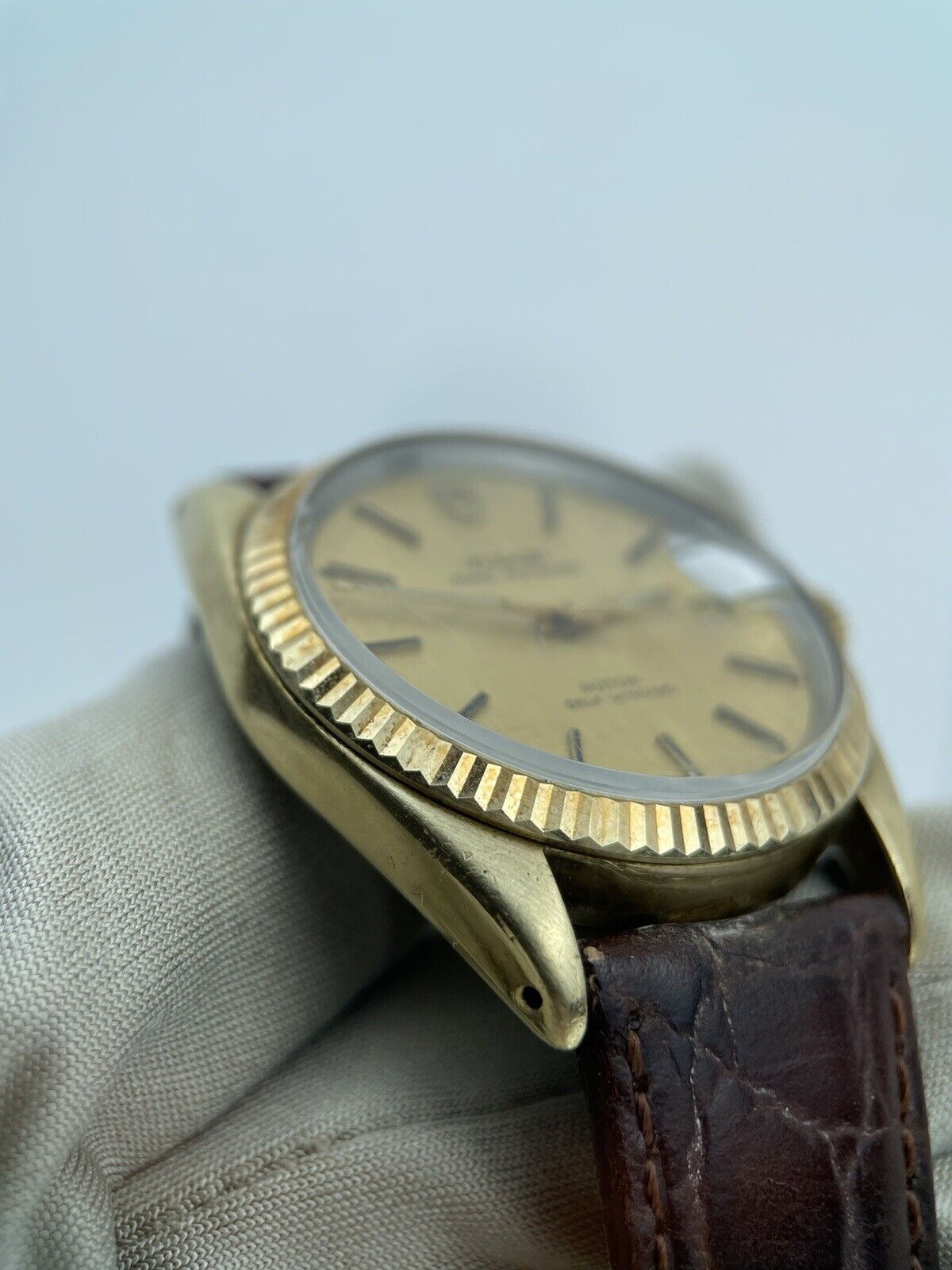 Tudor Prince Oysterdate Automatic Watch Mens Gold Capped Ref. 75205