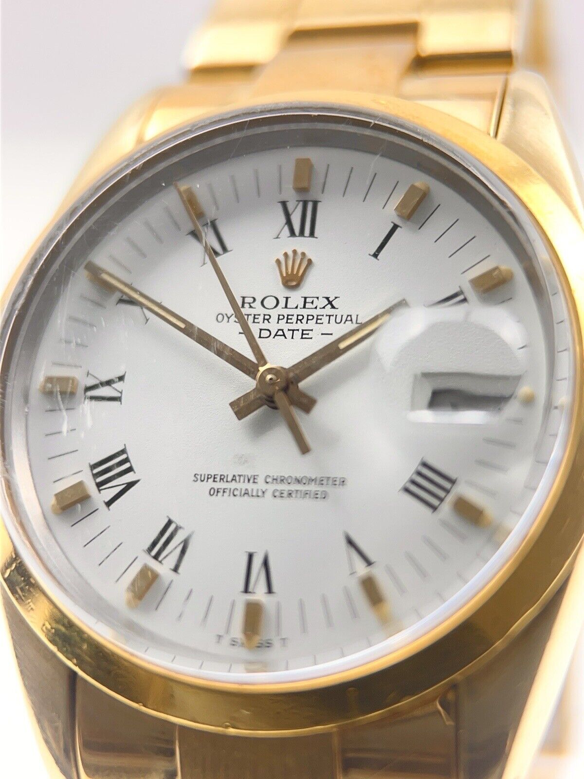Rolex Oyster Perpetual Date Gold 34mm Automatic Men’s Watch 15505 - B/P