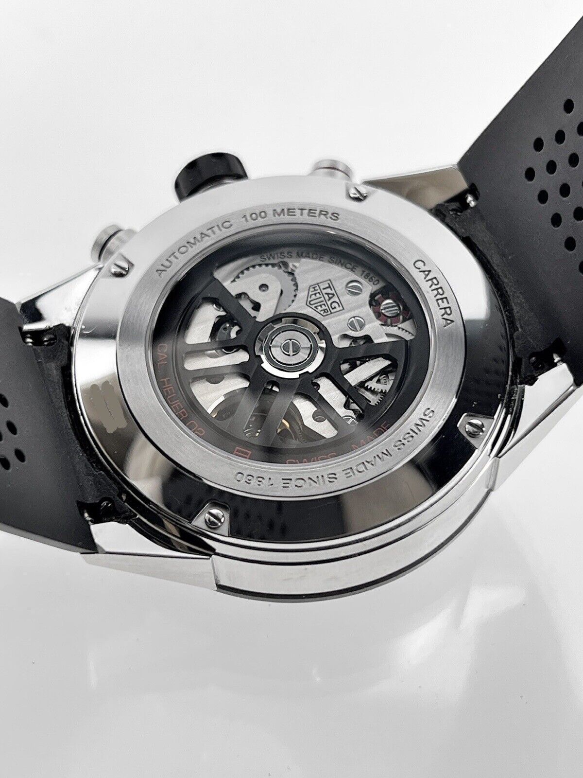 TAG Heuer Carrera CBG2A10 Black Skeleton Dial Men's 45mm Watch Box And Papers
