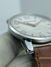 Montblanc Time Walker 7210 Automatic Ivory Dial Date Brown Leather Men's Watch