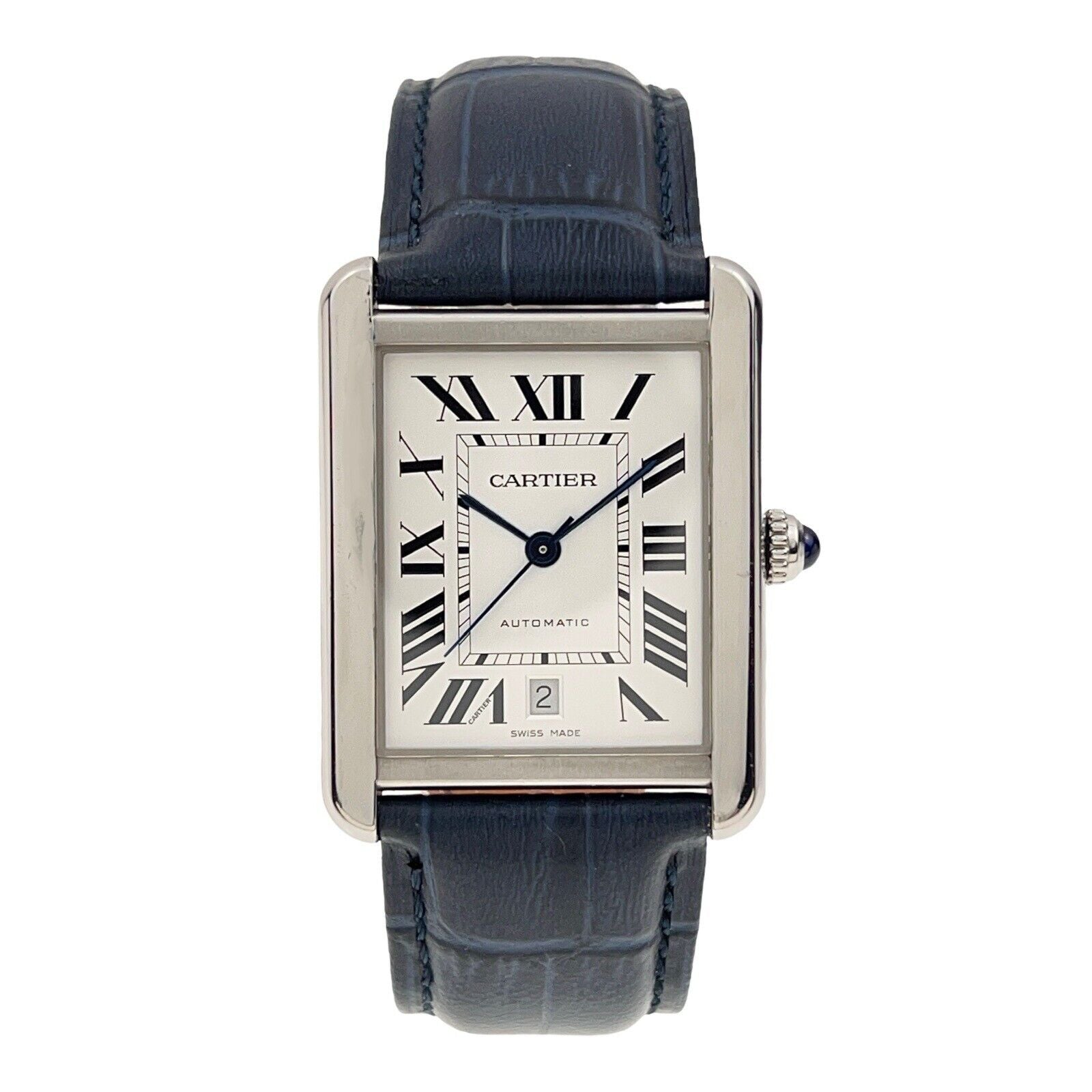 Cartier Tank Solo Stainless Steel White Dial Automatic Men’s Watch 3800