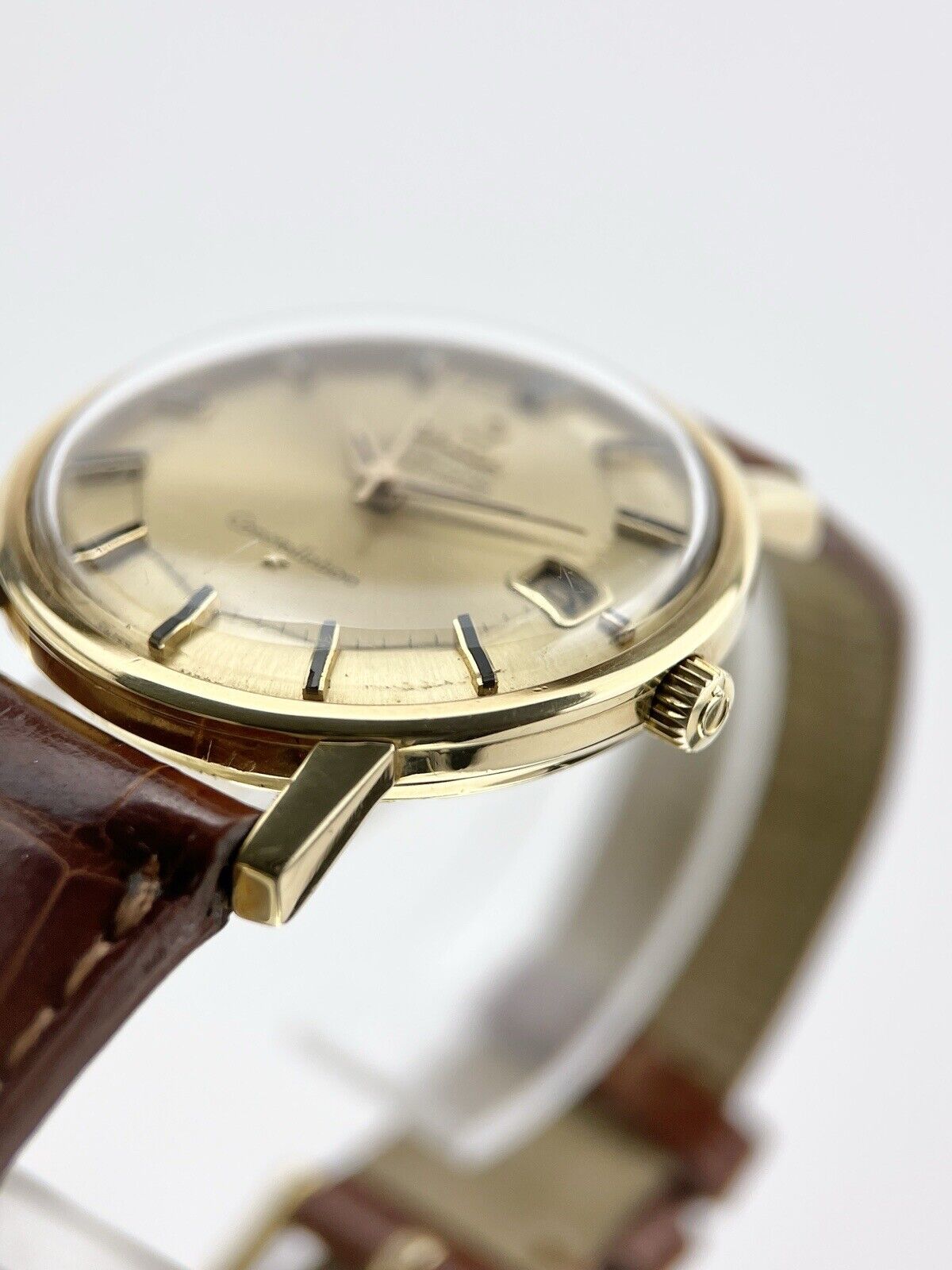 Omega Constellation Pie Pan 18k Solid Gold Watch 168.010/11 Automatic 34mm