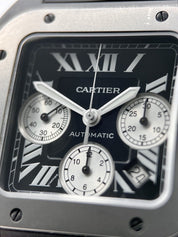 2010 Cartier Santos 100 Automatic Chronograph 47x55mm Titanium -  Box & Papers