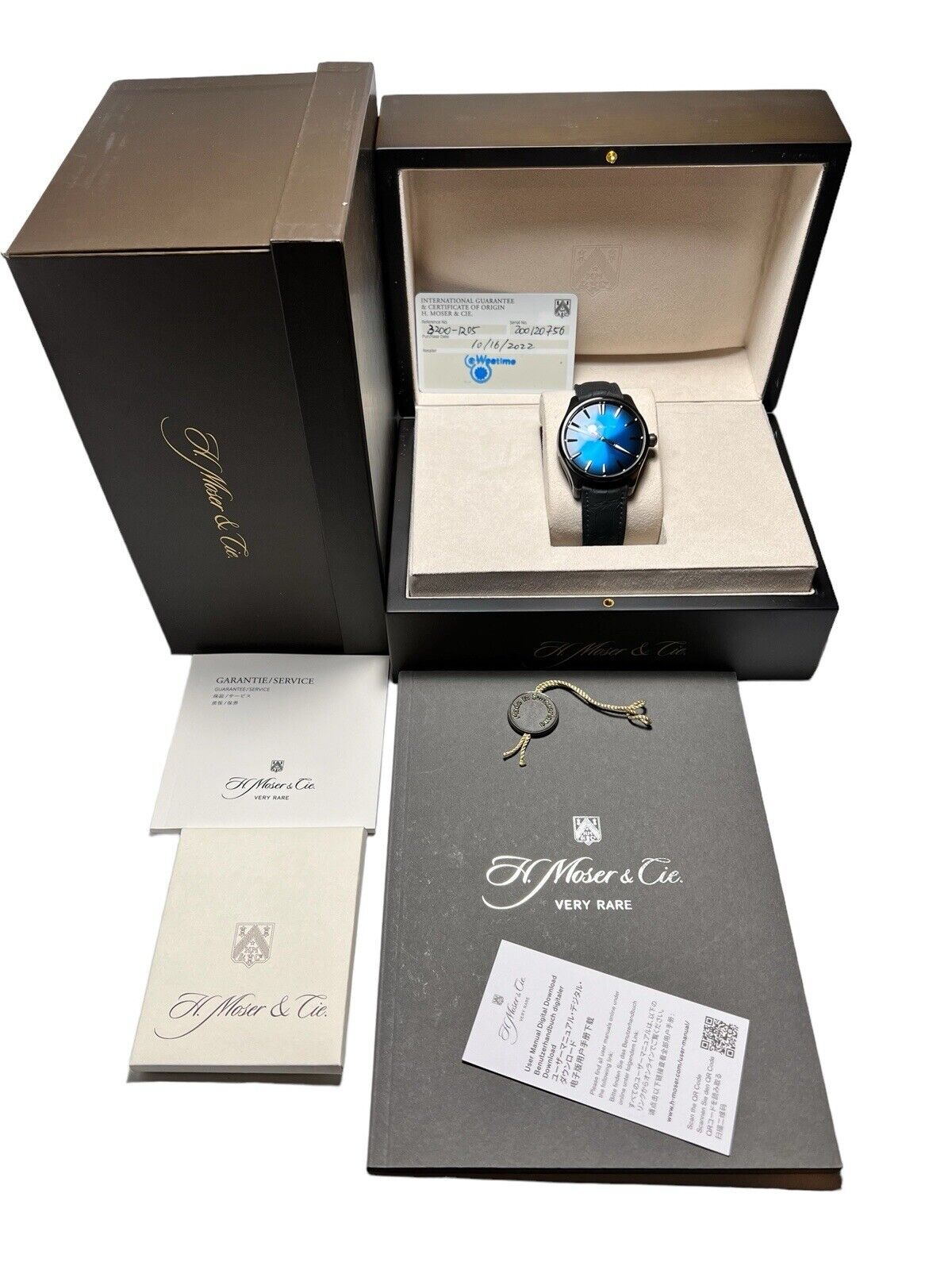 H.Moser Pioneer Stainless Steel Blue 42.8mm Automatic Men’s Watch 3200-1205