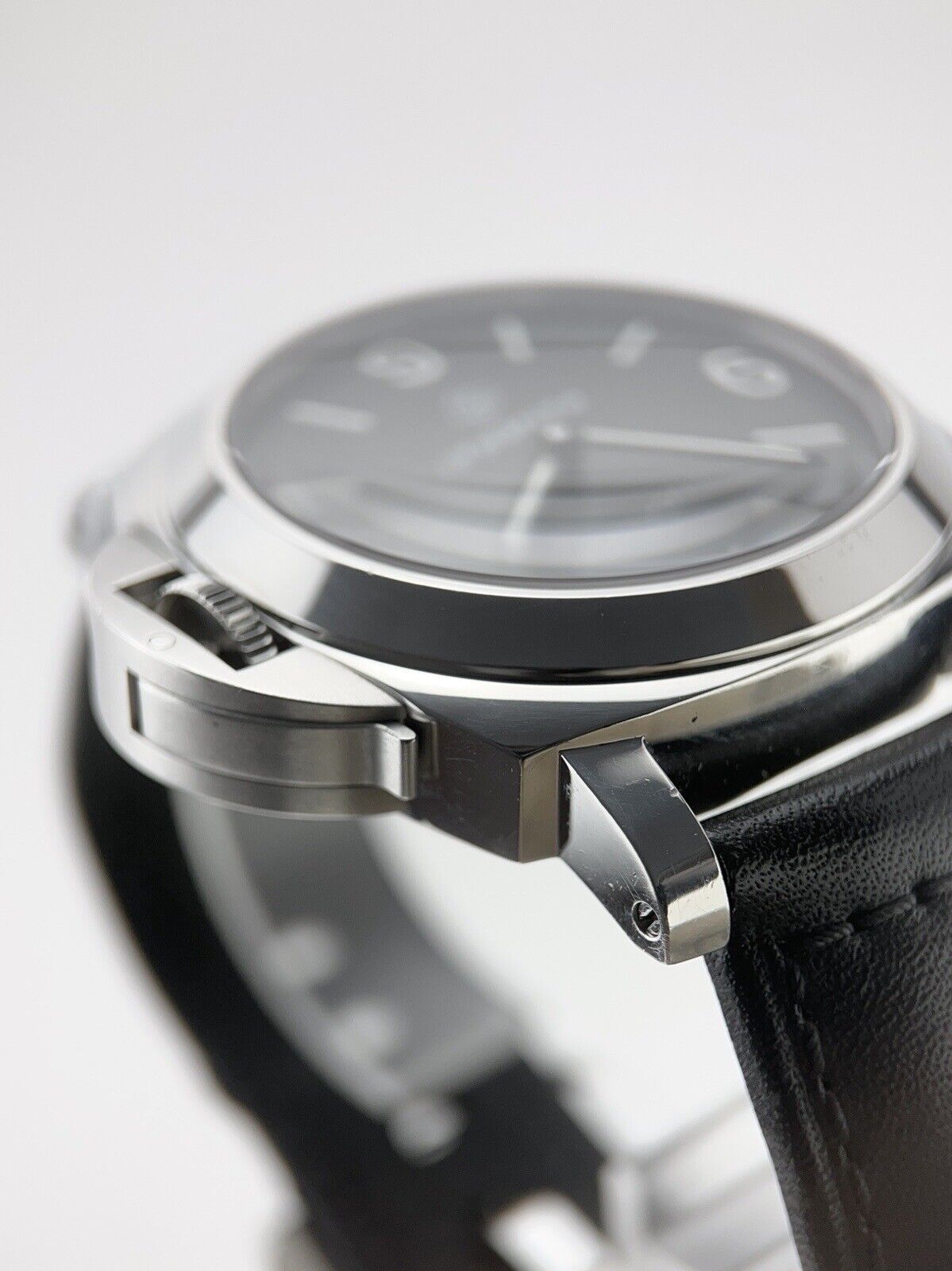 Panerai Base Logo Stainless Steel Black 44mm Automatic Men’s Watch PAM00000