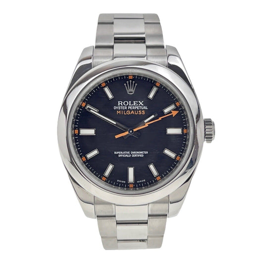 2010 Rolex Milgauss Automatic 40mm Black Dial 116400 Watch  - Box And Papers