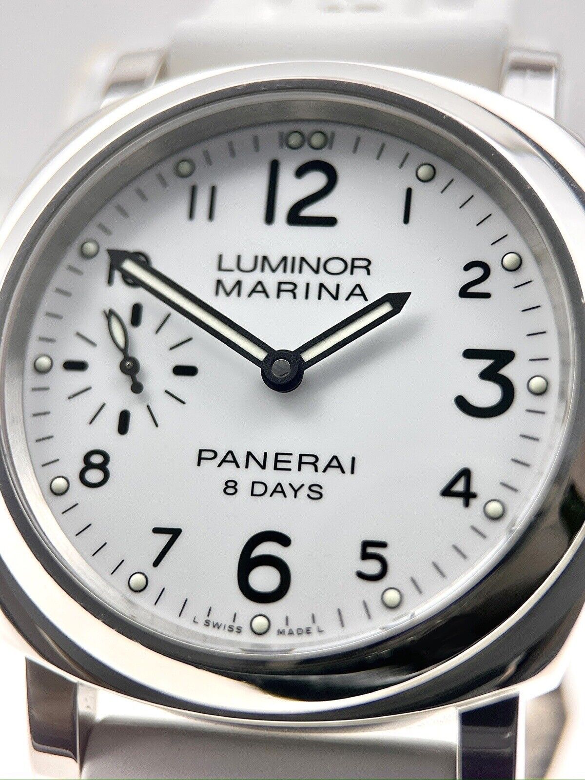 Panerai Luminor Marina 8 Days PAM00563 Hand-Wound White Dial Men's Watch B&P