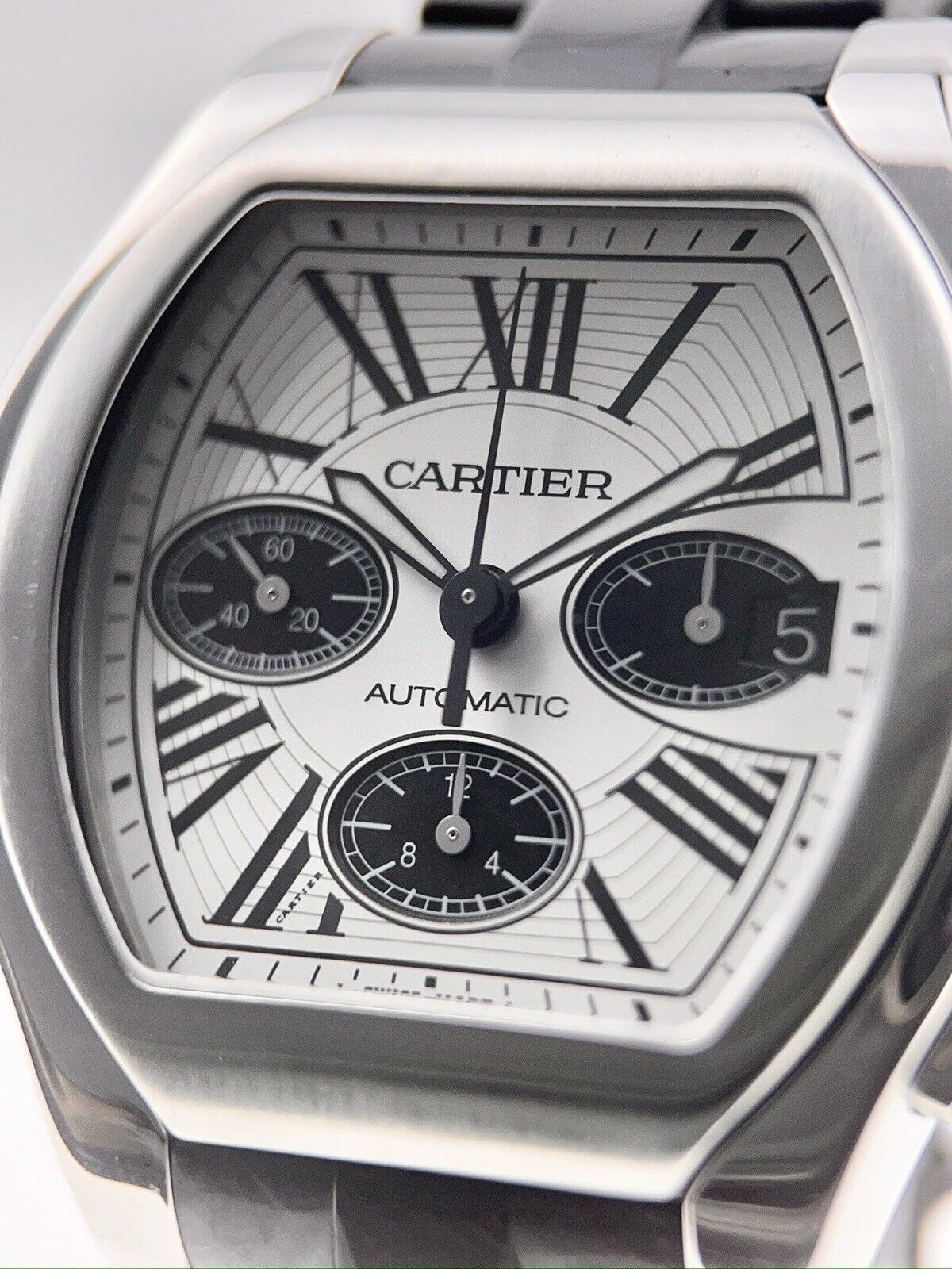 Cartier Roadster Stainless Steel Silver Dial 44mm Automatic Men’s Watch 3405