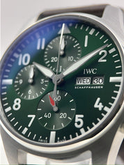 IWC Pilot Chronograph Stainless Steel Green 43mm Automatic Men’s Watch IW378005