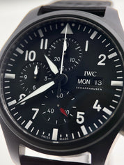 IWC Pilot Chronograph Top Gun Ceramic Black 45mm Automatic Men’s Watch IW389101