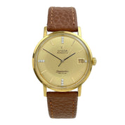 Omega Seamaster DeVille Factory Diamond Dial 35mm Solid Gold Men’s Watch