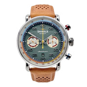 NEW Shinola Canfield Speedway LAP 06 44mm Automatic SS Green Dial Box & Papers
