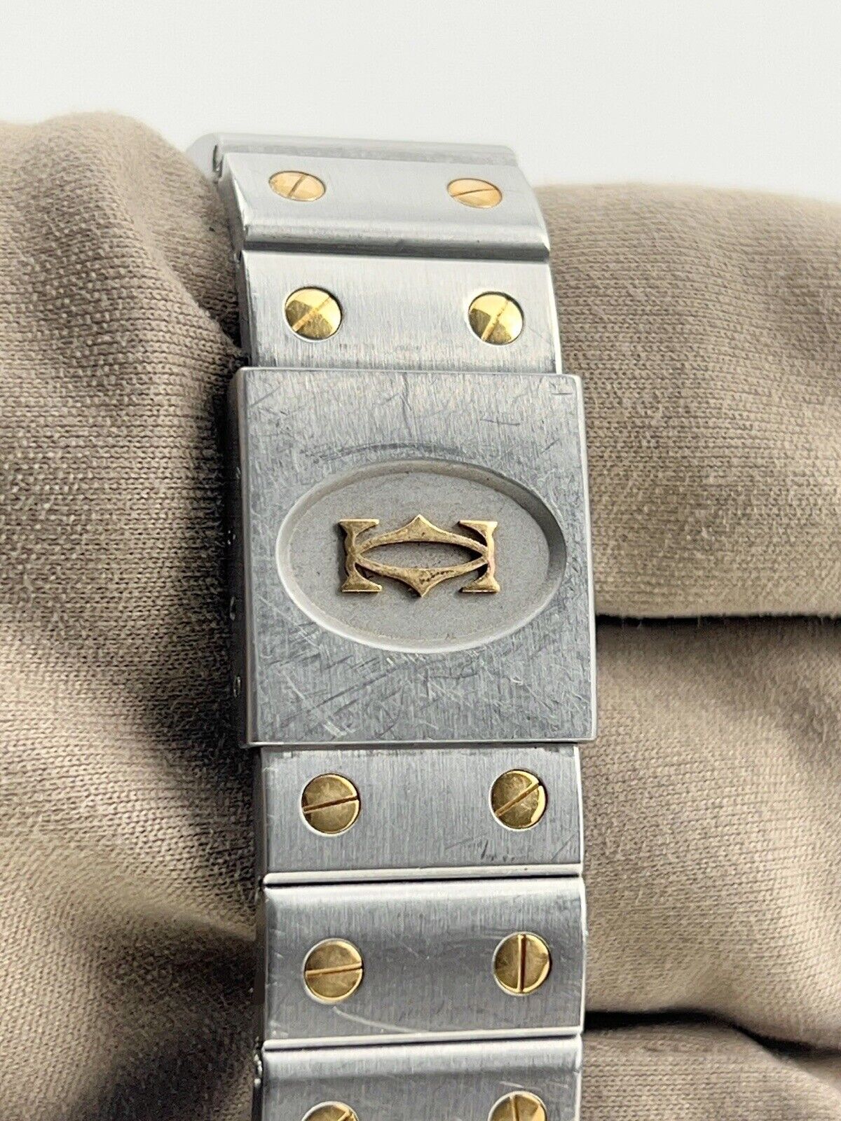 Cartier Santos Galbee Steel & Gold 29x41mm Quartz Movement Watch 187901
