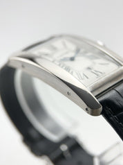 Cartier Tank Americaine 18k White Gold White Dial 27x45mm Automatic Men’s 2521