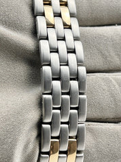 Cartier Panthere Two Row Quartz 27mm Silver Dial 18k Yellow Gold Ref-W25028B6