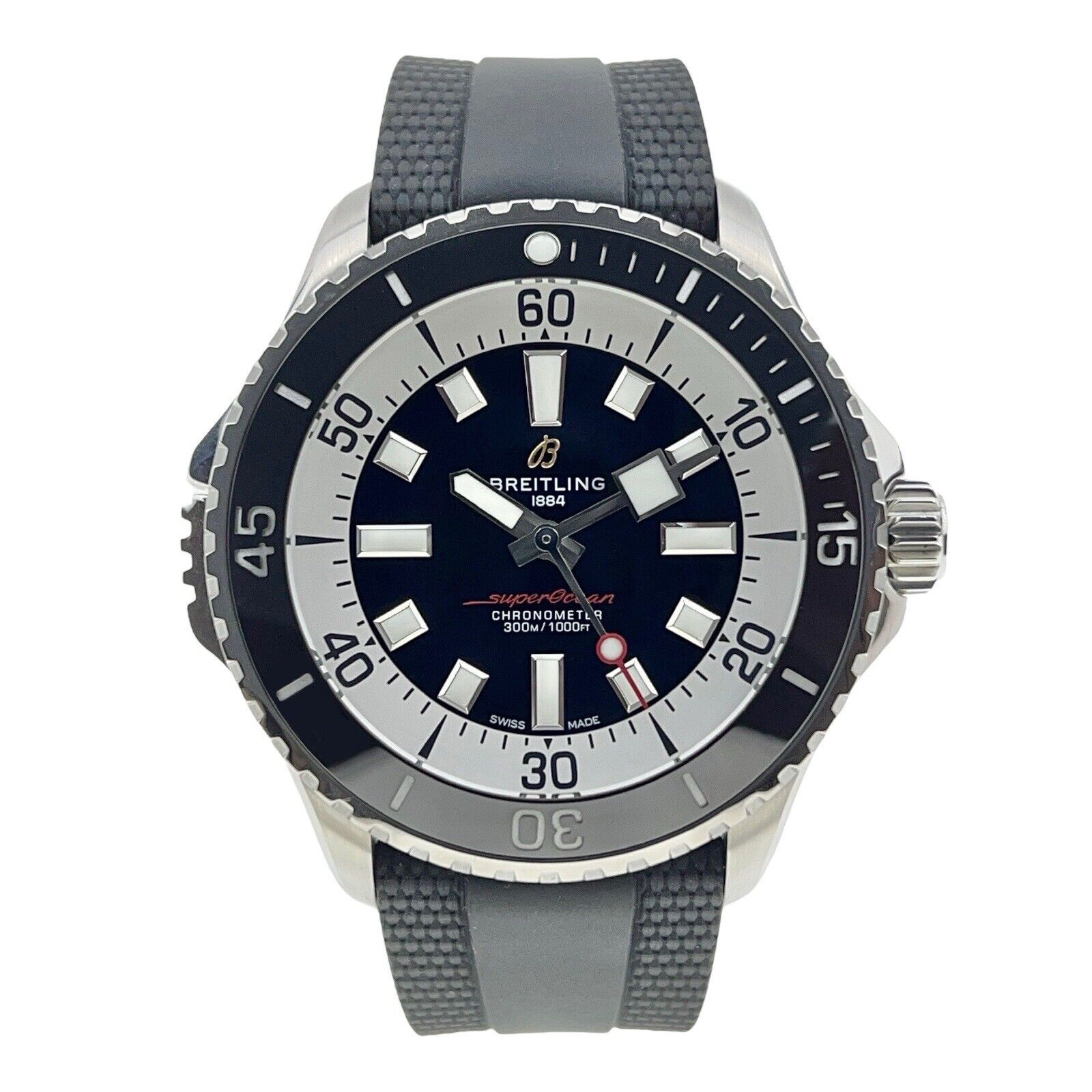 Breitling Superocean 46 Stainless Steel Black 46mm Automatic Men’s Watch A17378