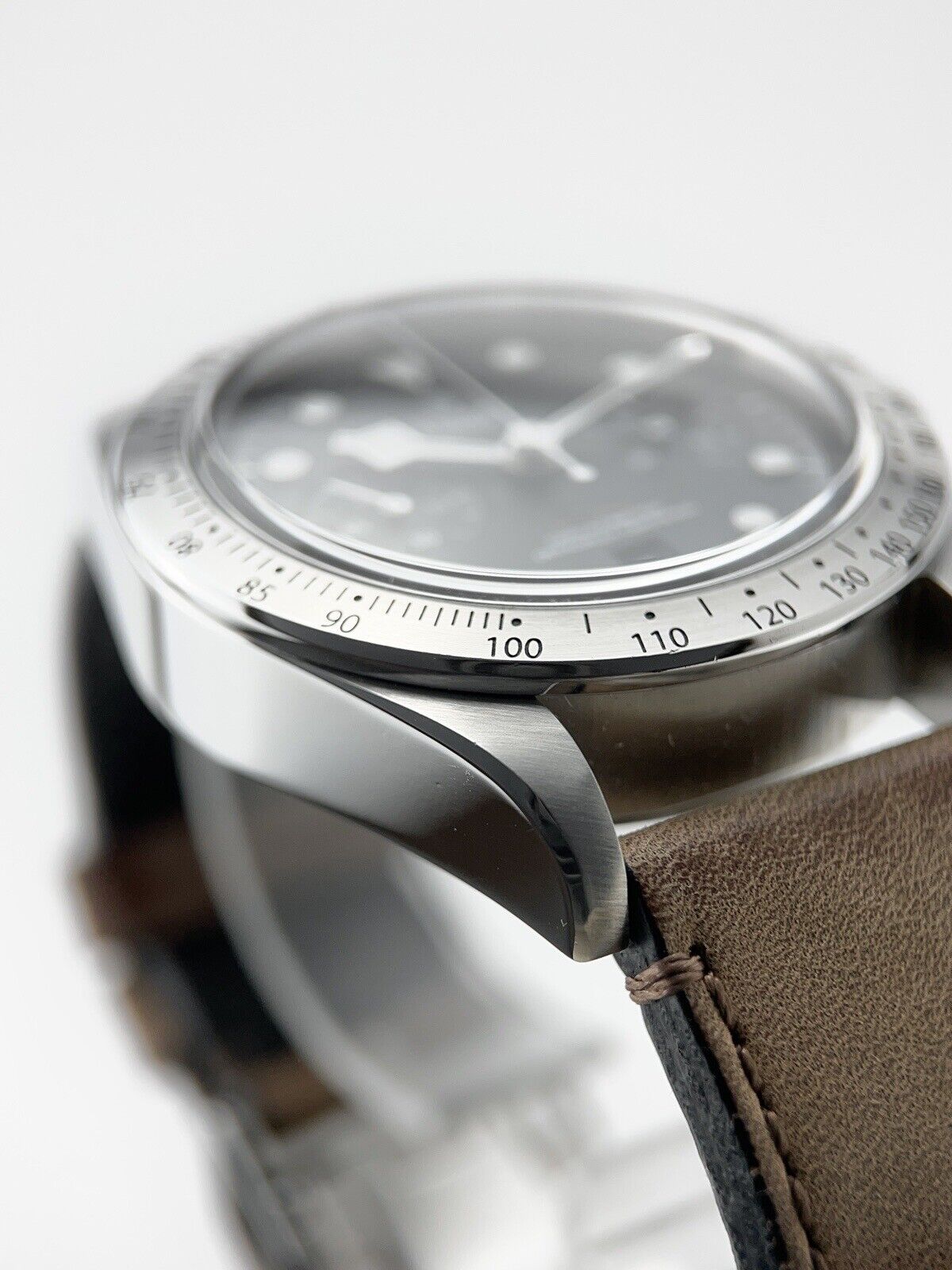 Tudor Black Bay Heritage Chronograph Black Stainless Leather Ref 41mm 79350