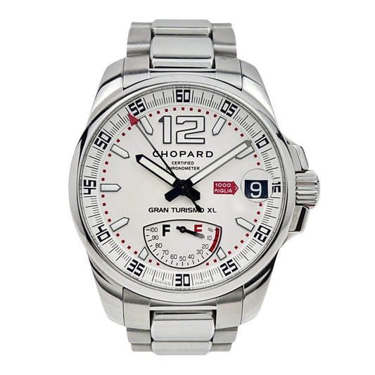 Mens Chopard Mille Miglia Gran Turismo XL Steel White Dial 44MM Watch Ref 8997