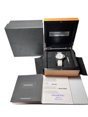 Panerai Luminor Marina 8 Days PAM00563 Hand-Wound White Dial Men's Watch B&P