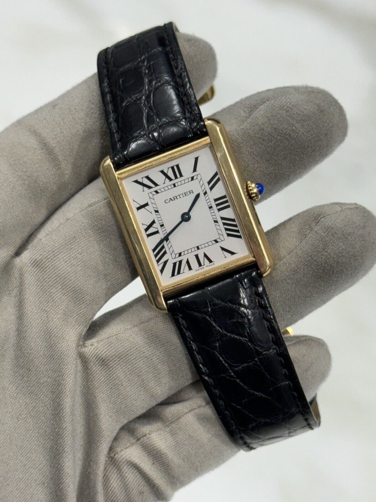Cartier Tank Solo Rose 18k Gold 3167 27.5mm Quartz Movement Unisex Watch